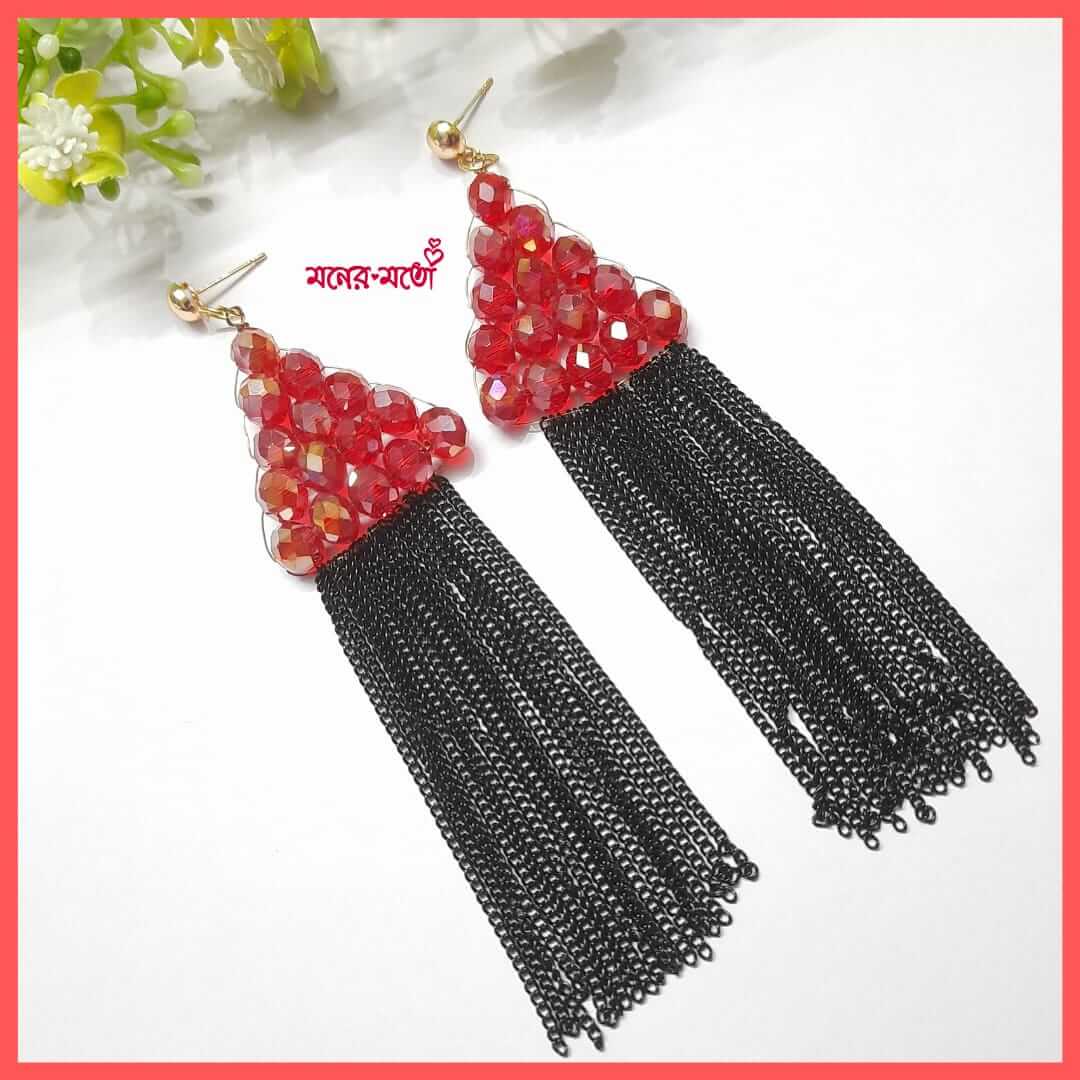 long earrings retro exaggerated fashion ear clip earrings | Korean earrings,  Clip on earrings, Long earrings