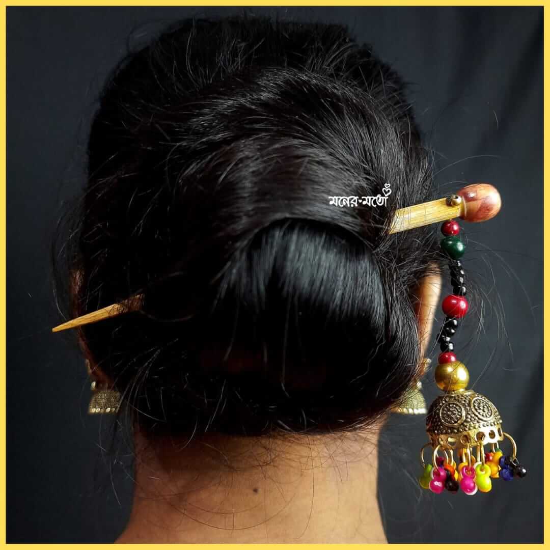 3 easy and awesome juda hairstyle with bun stick || hairstyle with chinese bun  stick || chignon bun - YouTube