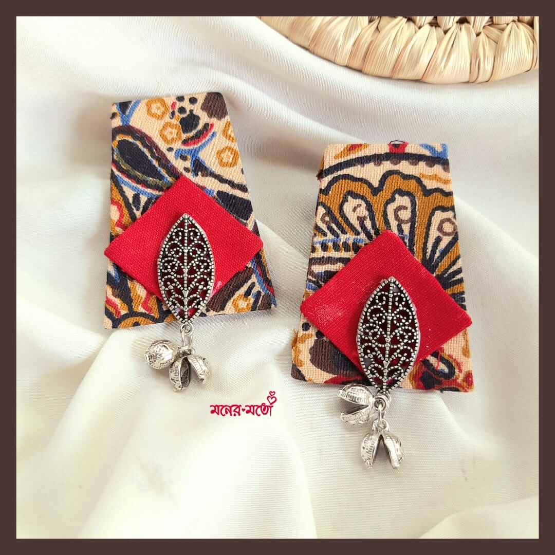 Blue Ajrak Earrings