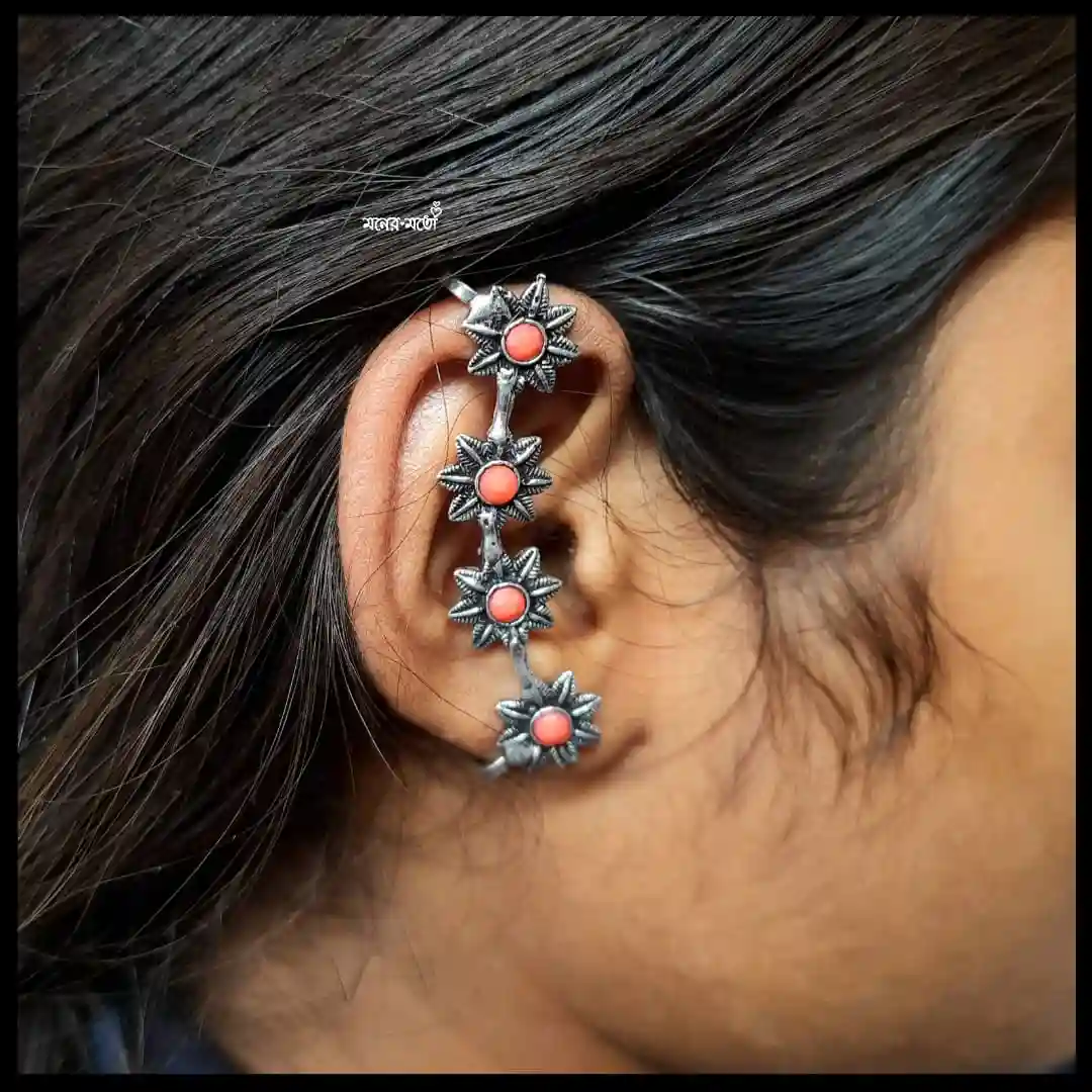 Oxidized Silver Plated Bollywood Ear-cuff jhumka jhumki Earrings women Free  ship | eBay