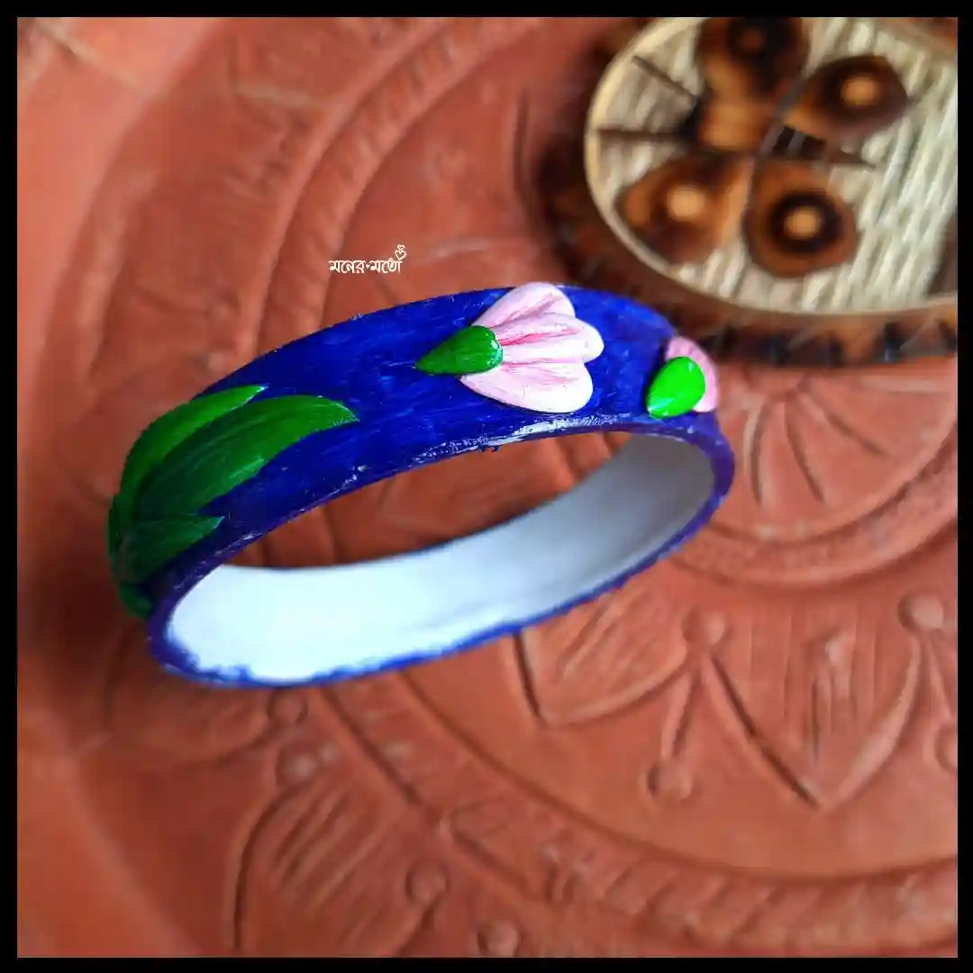 Terracotta Floral Bangle