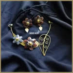 Brass Clay Fusion Necklace Set